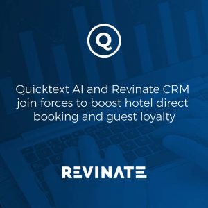 Quinta AI and Revinate CRM join forces to boost hotel direct booking and guest loyalty
