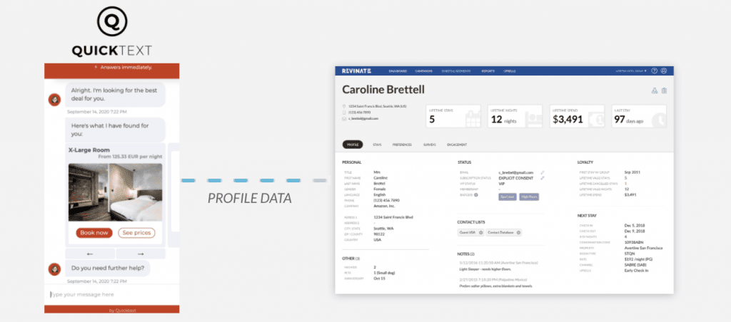 Quinta chatbot for hotels and Revinate CRM Quinta AI and Revinate CRM join forces to boost hotel direct booking and guest loyalty