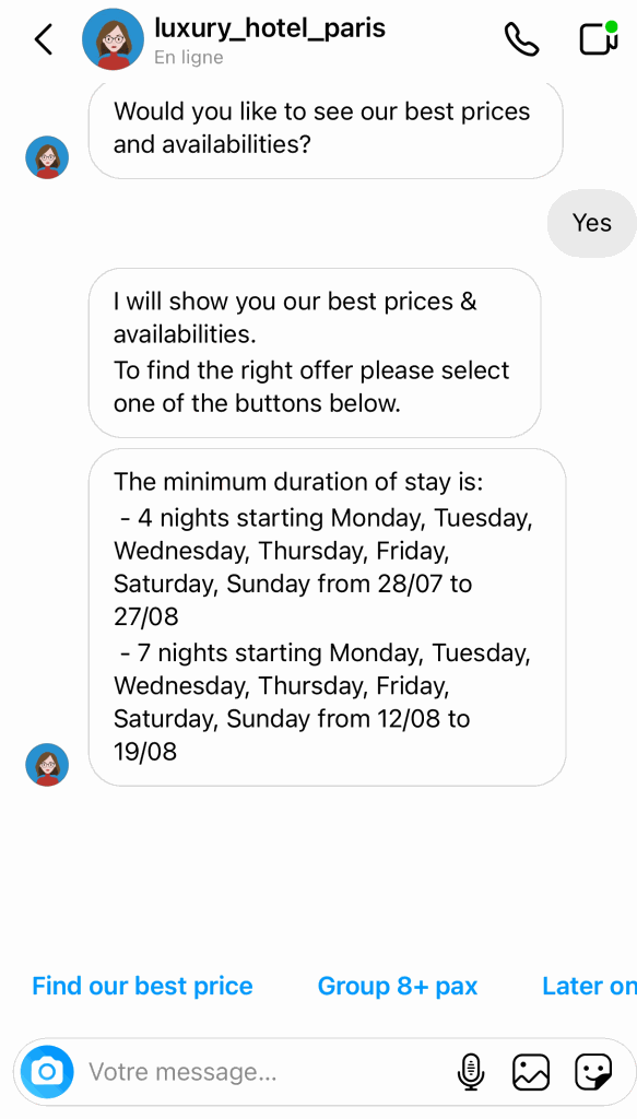 Velma chatbot - Best prices and availabilities