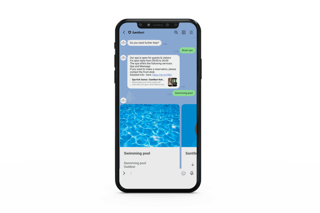 Quinta AI connects to Line Messenger