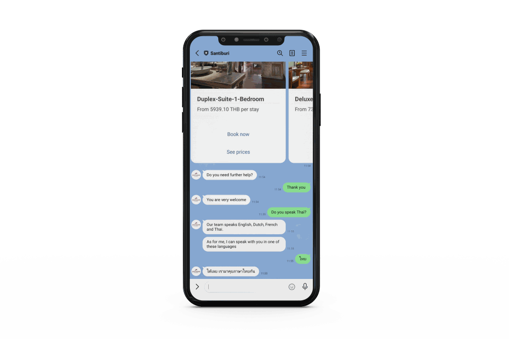 Quinta AI connects to Line Messenger