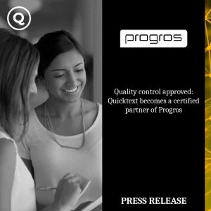 Quality control approved: Quinta becomes a certified partner of Progros