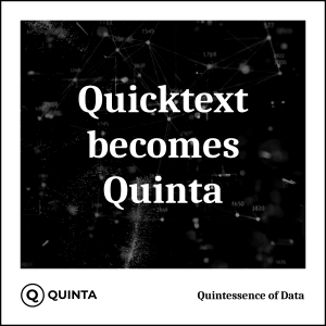 Quicktext devient Quinta – Communiqué de Presse
