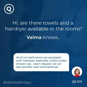  Information about rooms facilities provided by chatbot AI