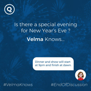  New year hotel events delivered by chatbot for hotels