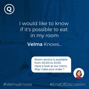  Informations sur le service de chambre fournies par un chatbot IA