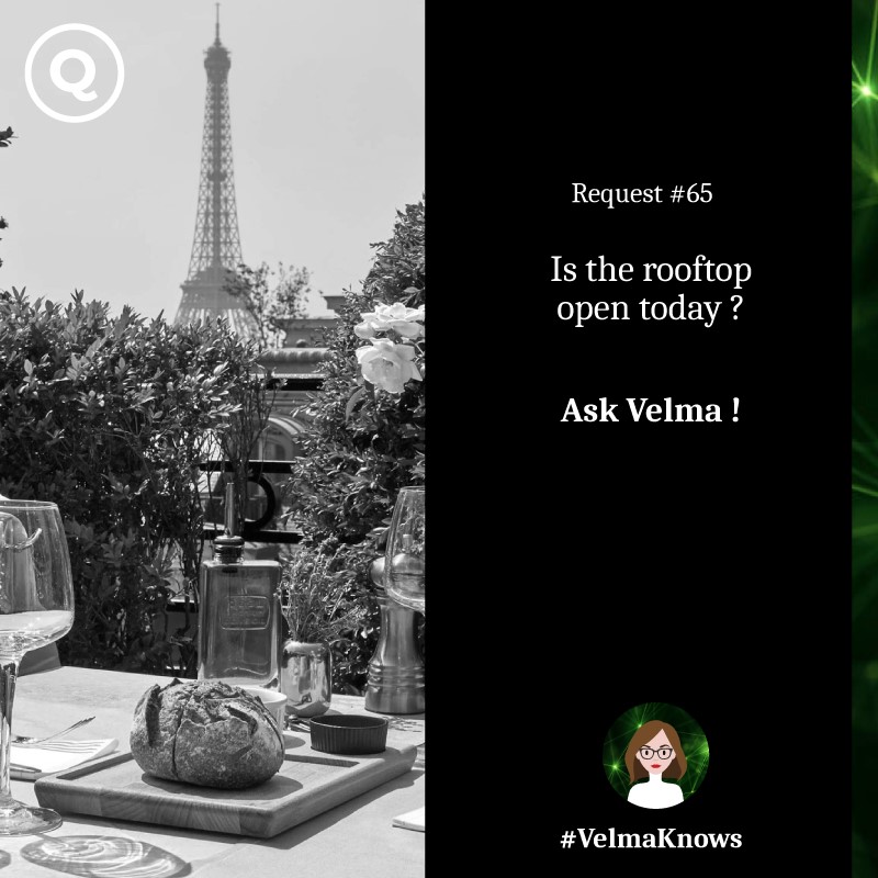  Rooftop information delivered by chatbot for hotels