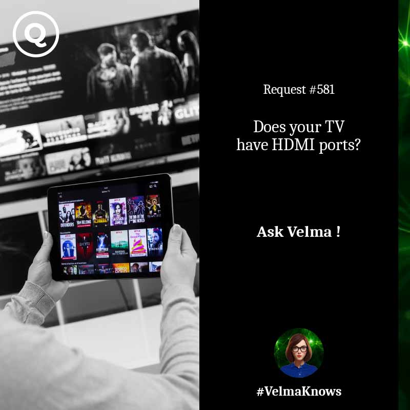  Ask Velma about HDMI ports in your TV