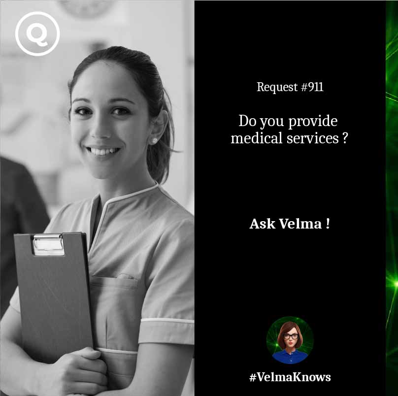 Ask Velma about Medical services