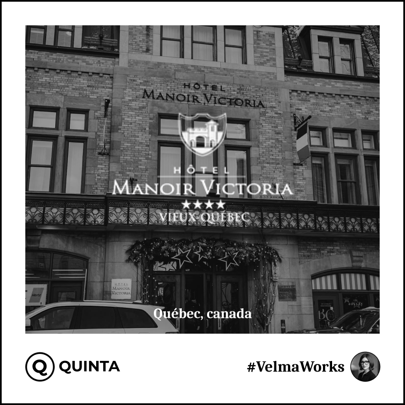 Quinta is now live at Hotel Manoir Victoria in Québec City