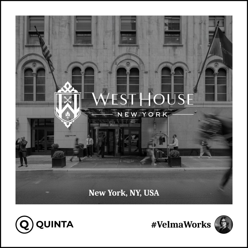 Quinta y Velma ya en marcha en el WestHouse Hotel en Midtown Manhattan, Nueva York